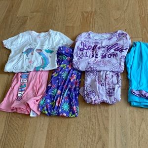 Girls sz 8 pajamas 2 sets 2 bottoms unicorn pajamas caters children’s place kids